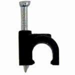 Cable Clips 3/4" Nail Black - 1