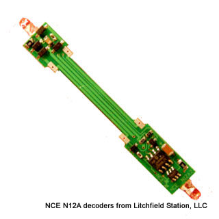 N DCC decoder LocoSpecific Atlas light board by NCE - Short